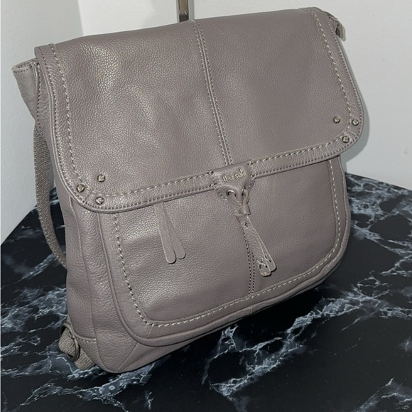 THE SAK Women's Ventura Leather Convertible Backpack Dark Gray AUTHENTIC - Picture 5 of 13